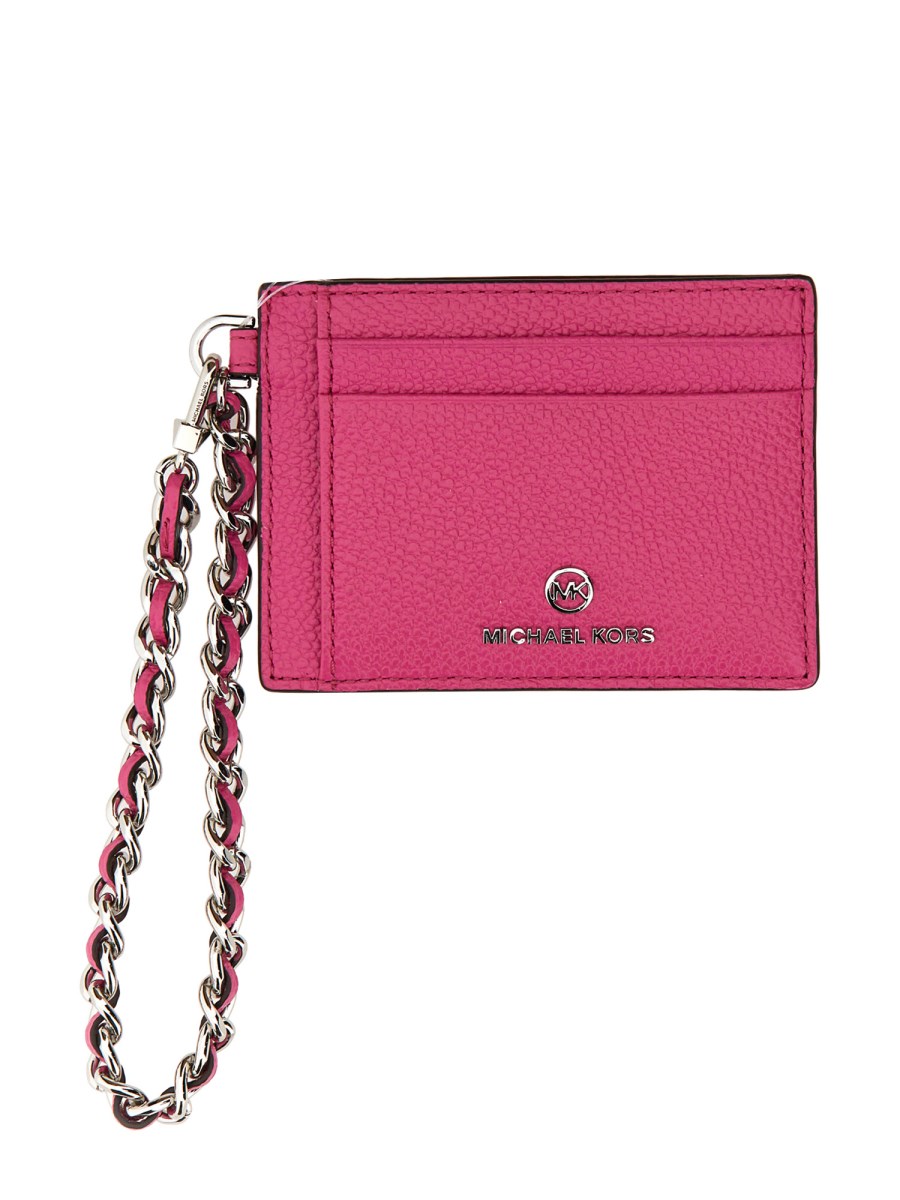 MICHAEL BY MICHAEL KORS - SMALL CREDIT CARD HOLDER IN GRAINED LEATHER WITH  LOGO - Eleonora Bonucci