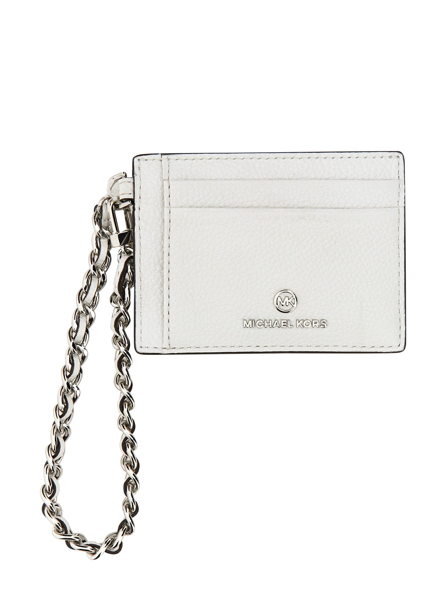 Michael Michael Kors Small Credit Card Holder With Logo In White
