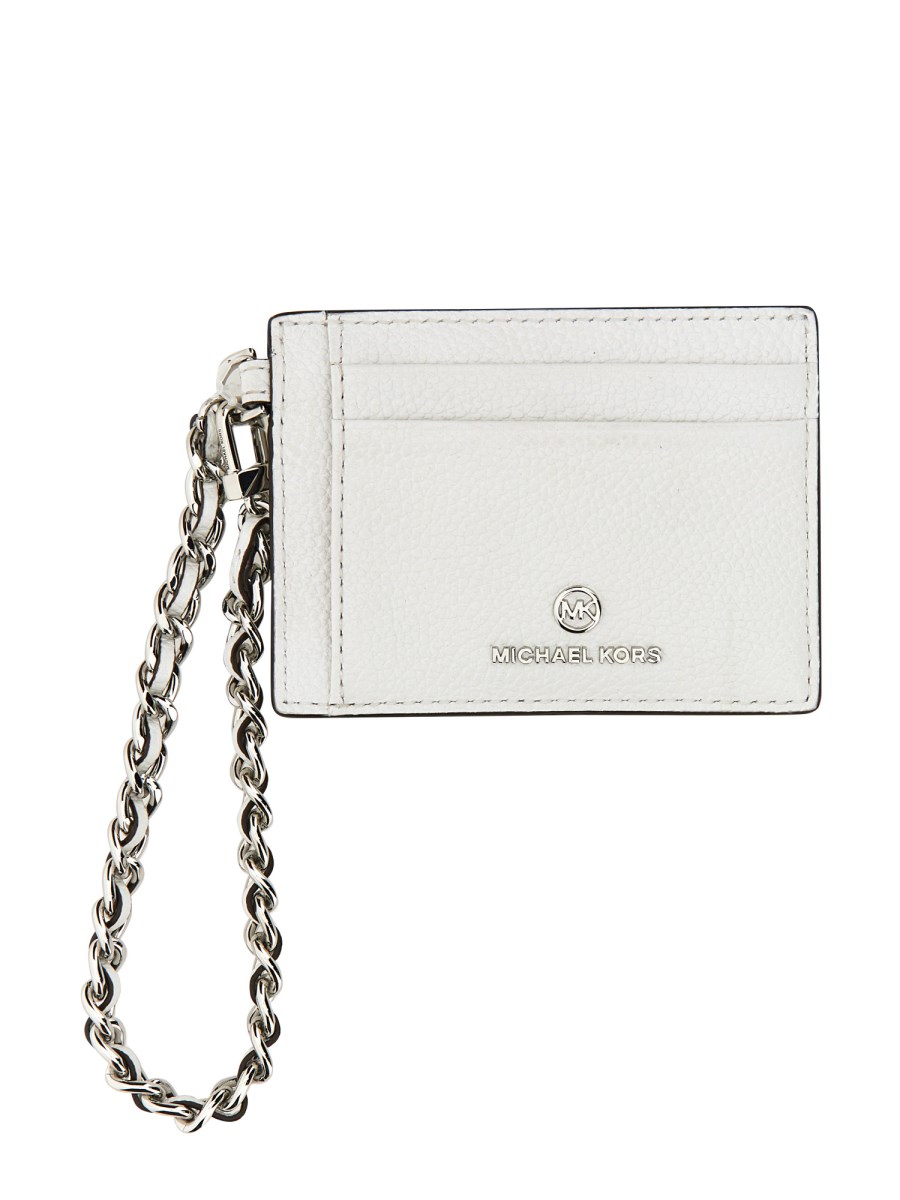 MICHAEL BY MICHAEL KORS - SMALL CREDIT CARD HOLDER IN GRAINED LEATHER WITH  LOGO - Eleonora Bonucci