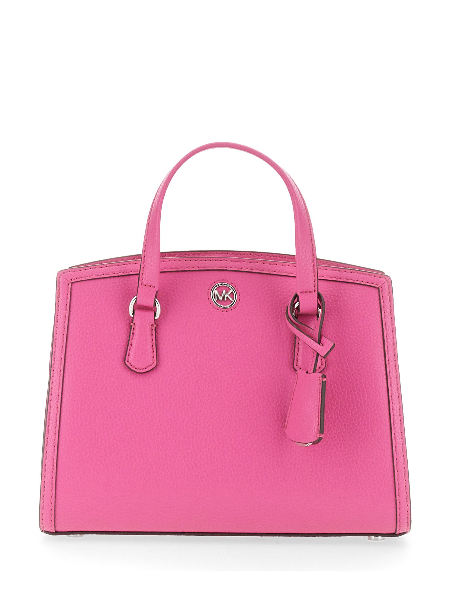 Shop Michael Michael Kors Chantal Medium Handbag In Fuchsia