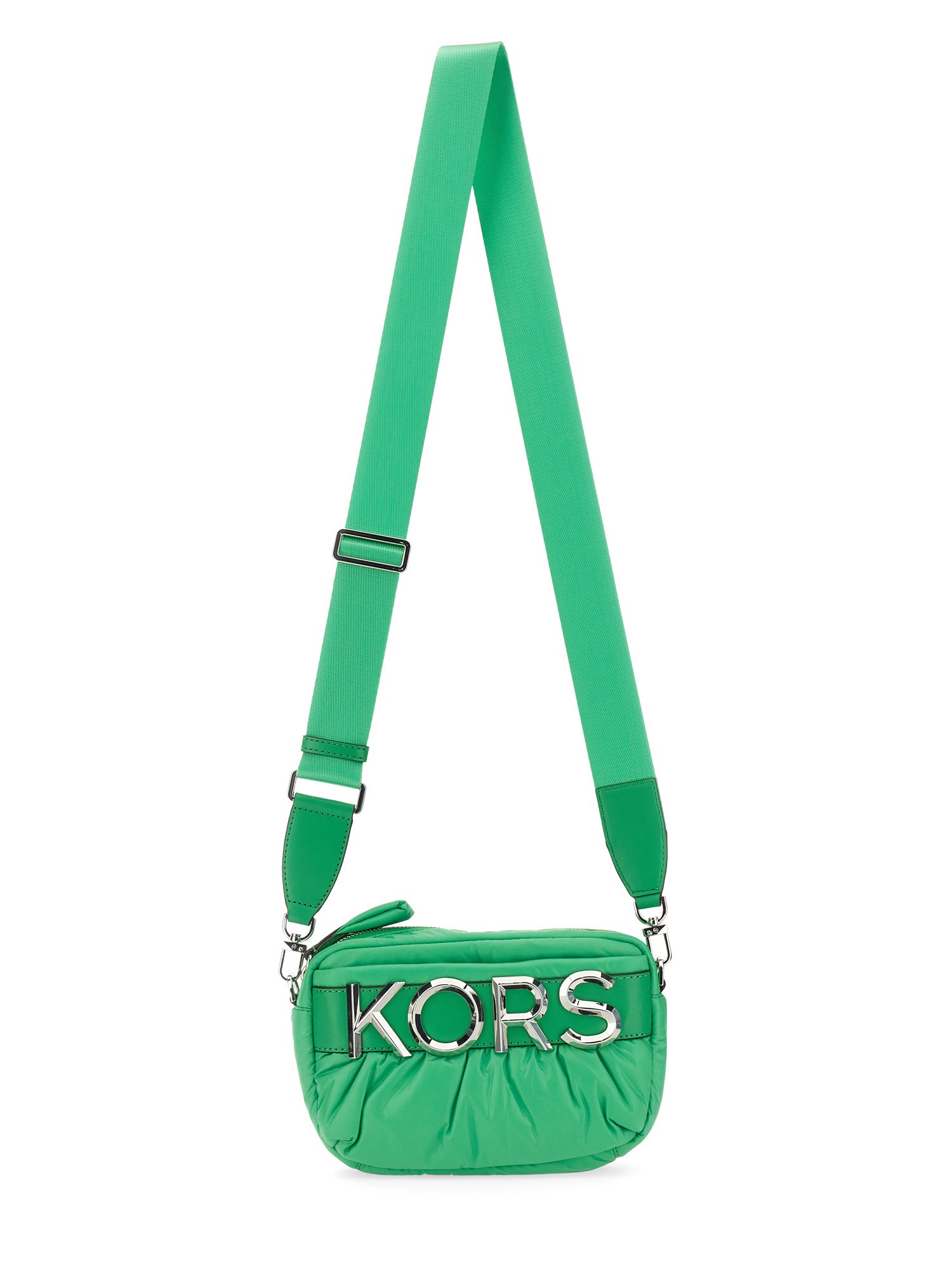 Shop Michael Michael Kors Camera Bag With Logo In Green