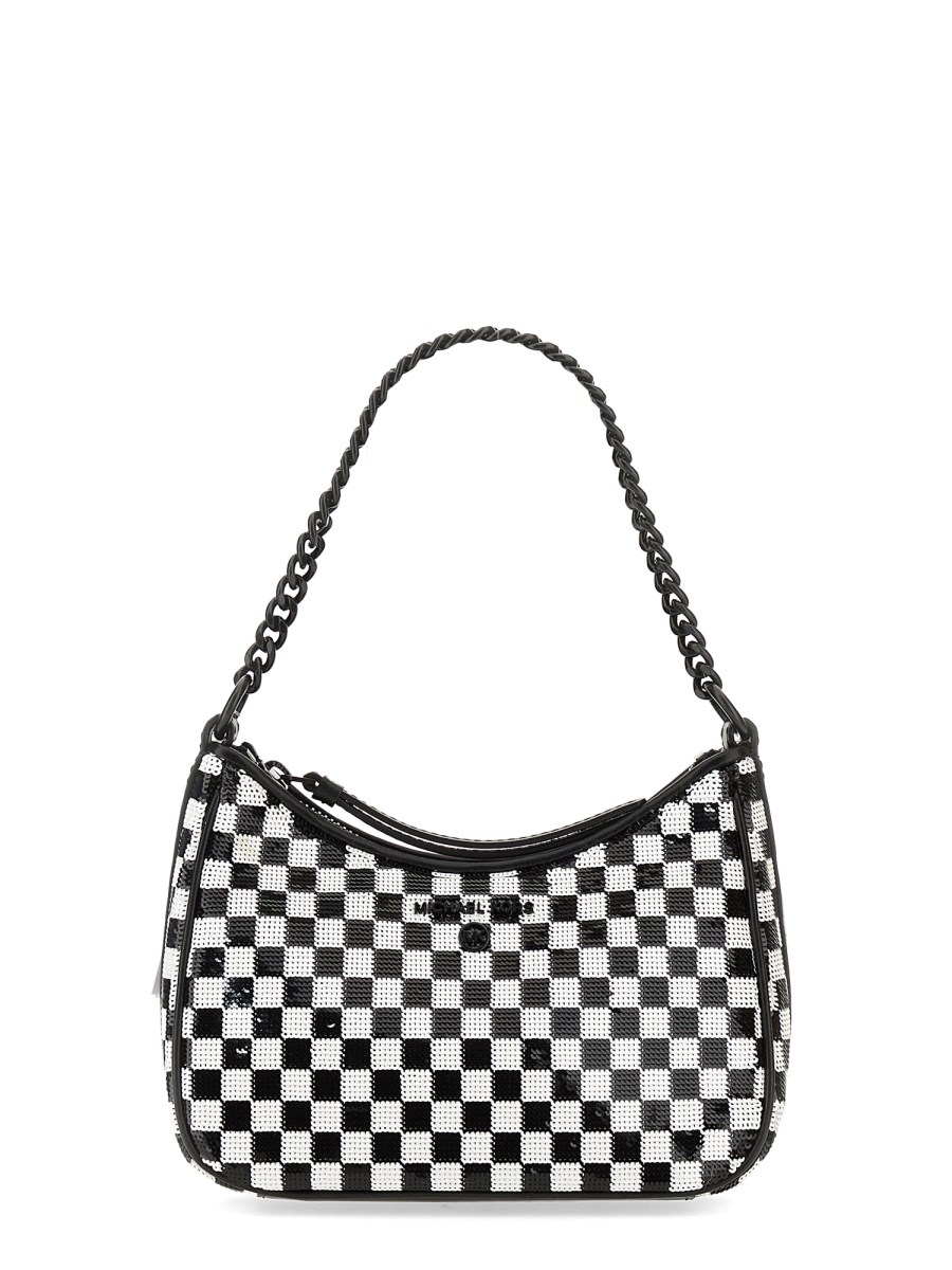 Michael kors black clearance and white checkered purse