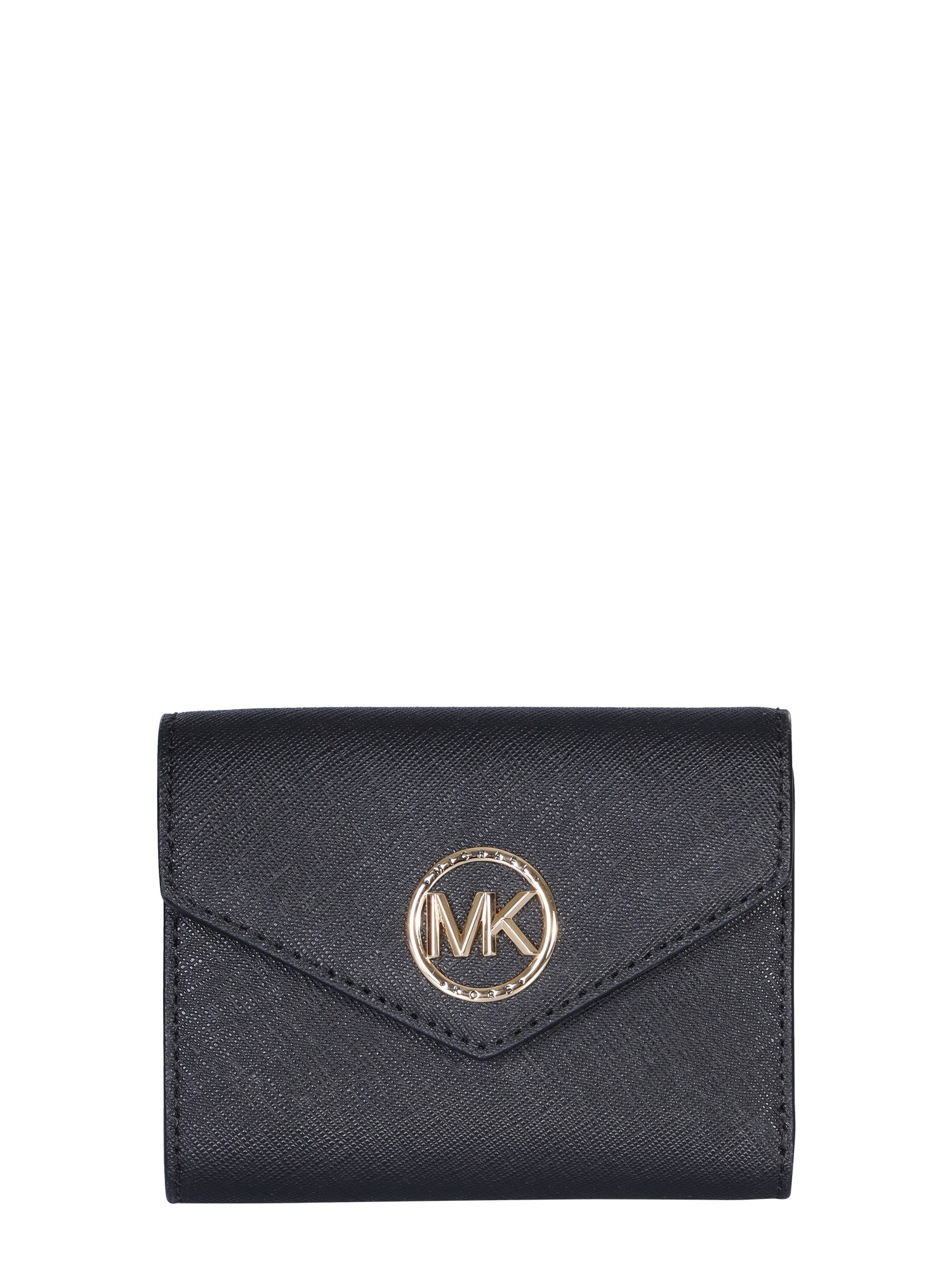 Michael Michael Kors Greenwich Trifold Wallet In Black