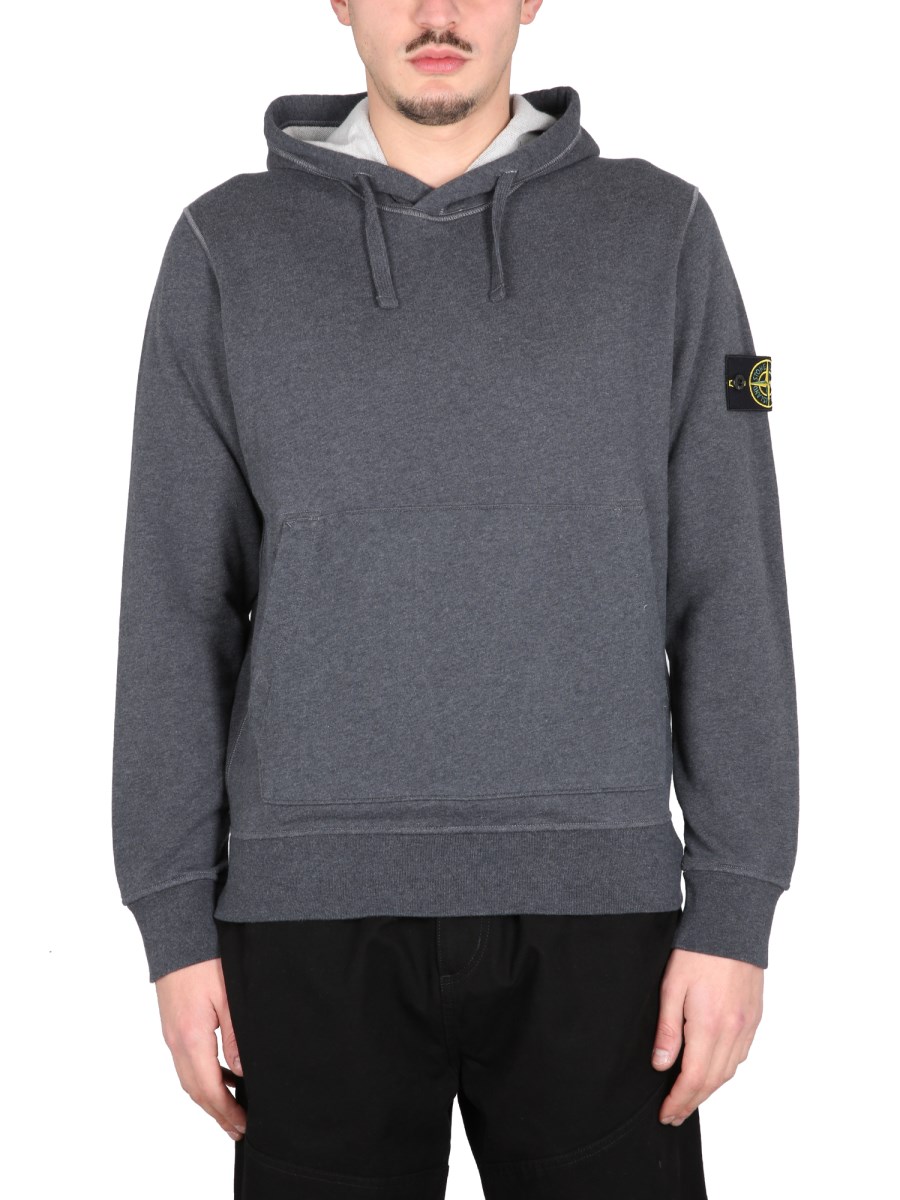 Dark grey cheap stone island hoodie