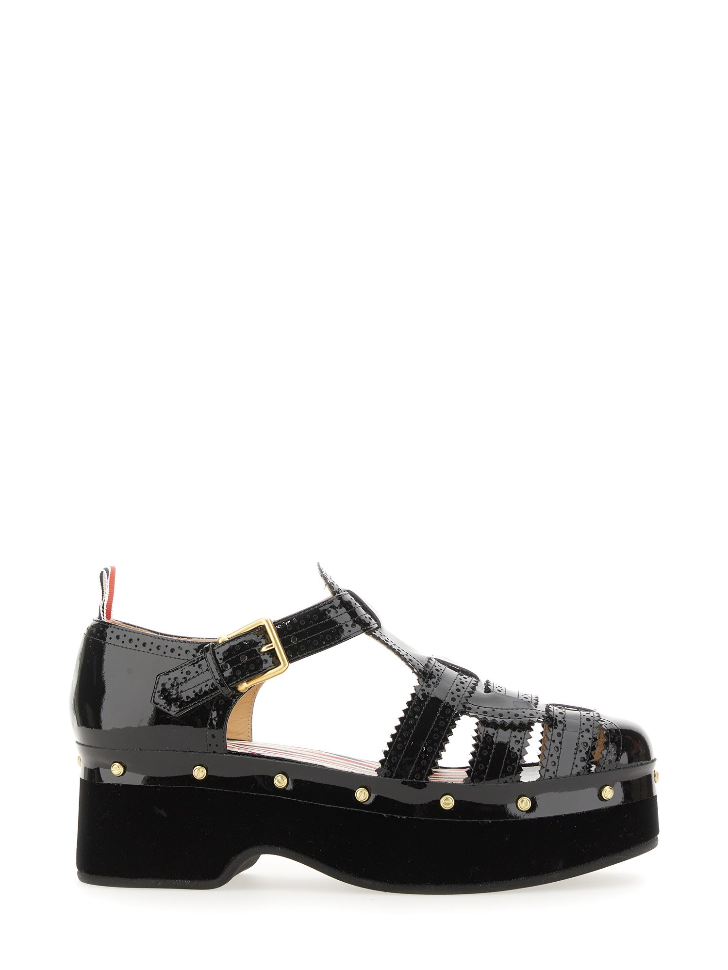 Shop Thom Browne Heeled Sandal In Black