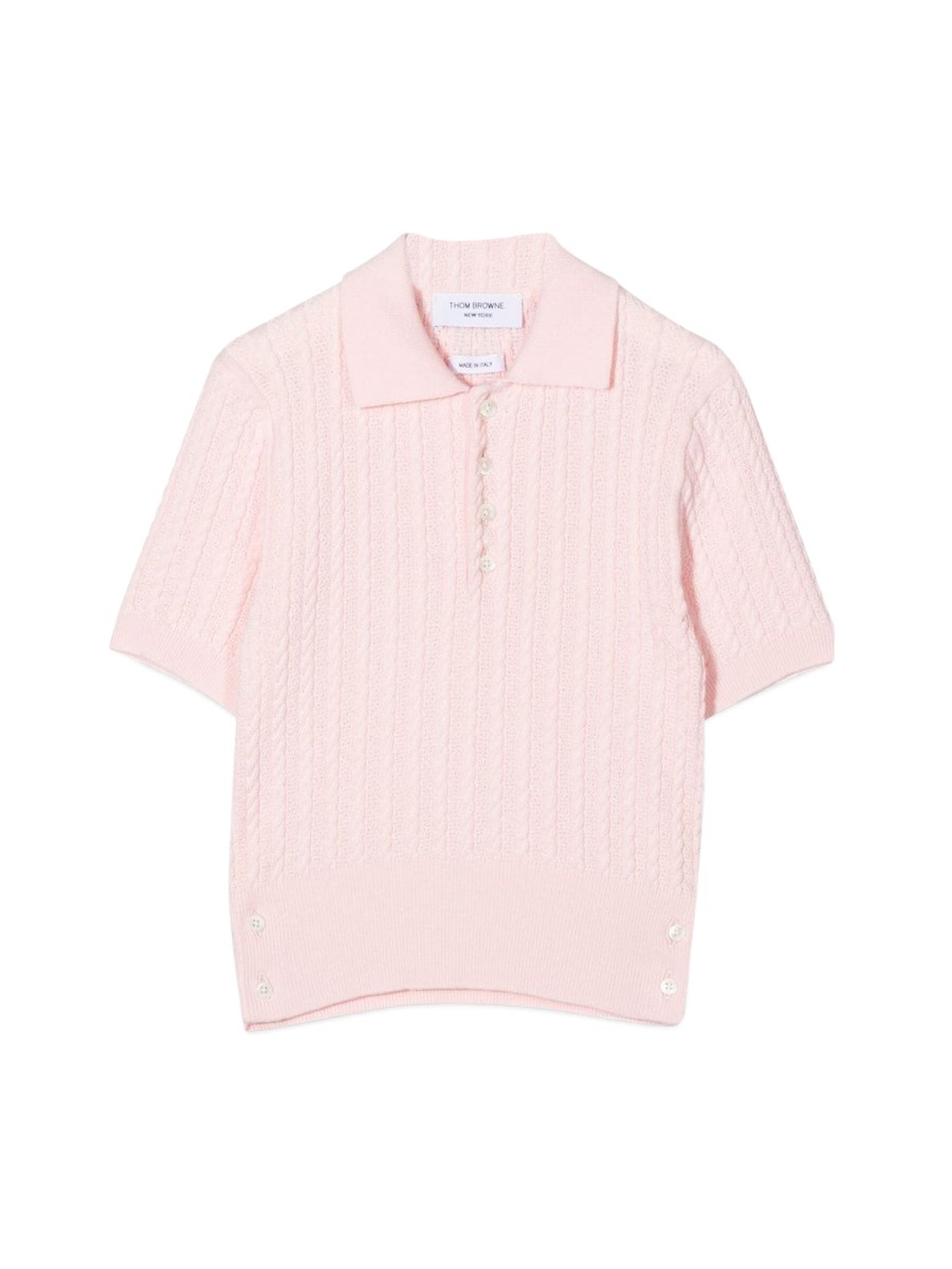 SHORT SLEEVE BABY CABLE POLO