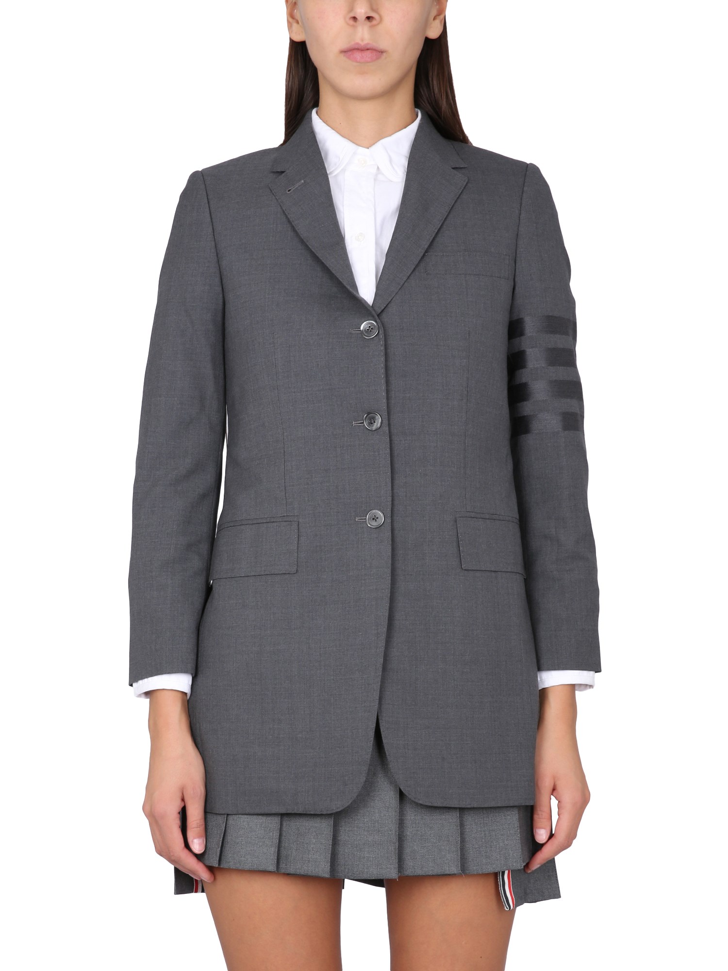 Shop Thom Browne Classic Sports Coat In Grey