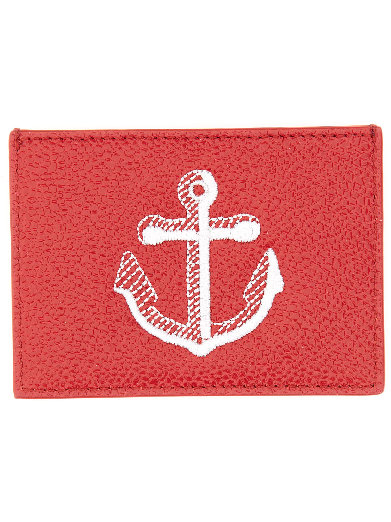Thom Browne Aanchor Card Holder In Red
