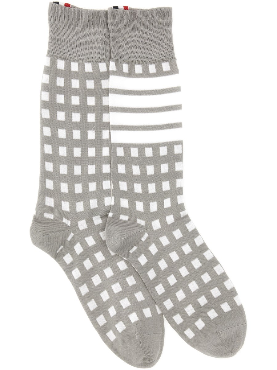 CALZINI IN COTONE JACQUARD MADRAS