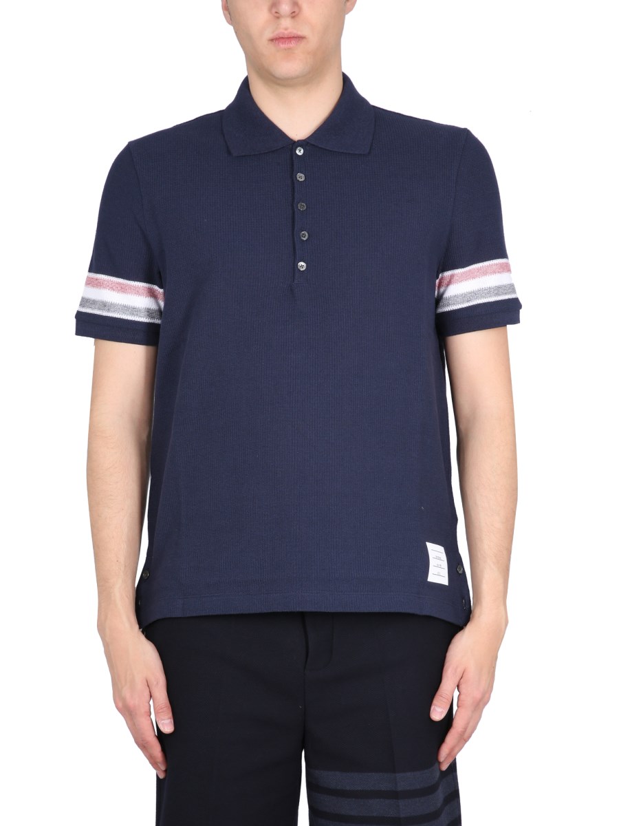 THOM BROWNE POLO IN COTONE