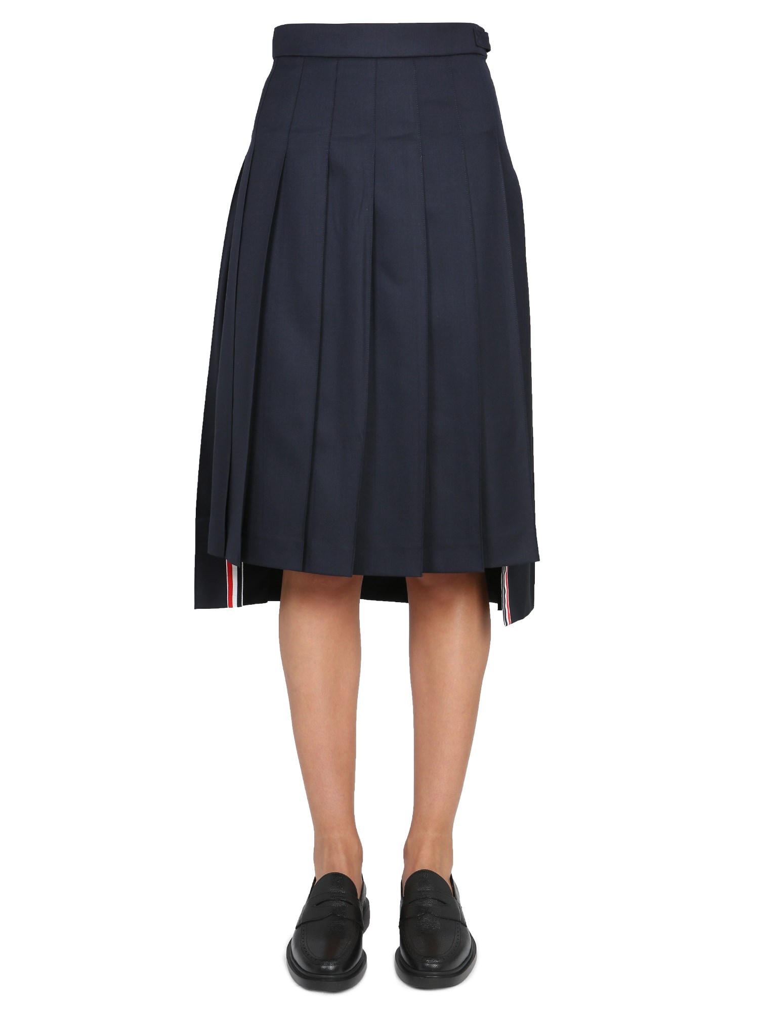 Thom Browne Pleated Skirt In Blue