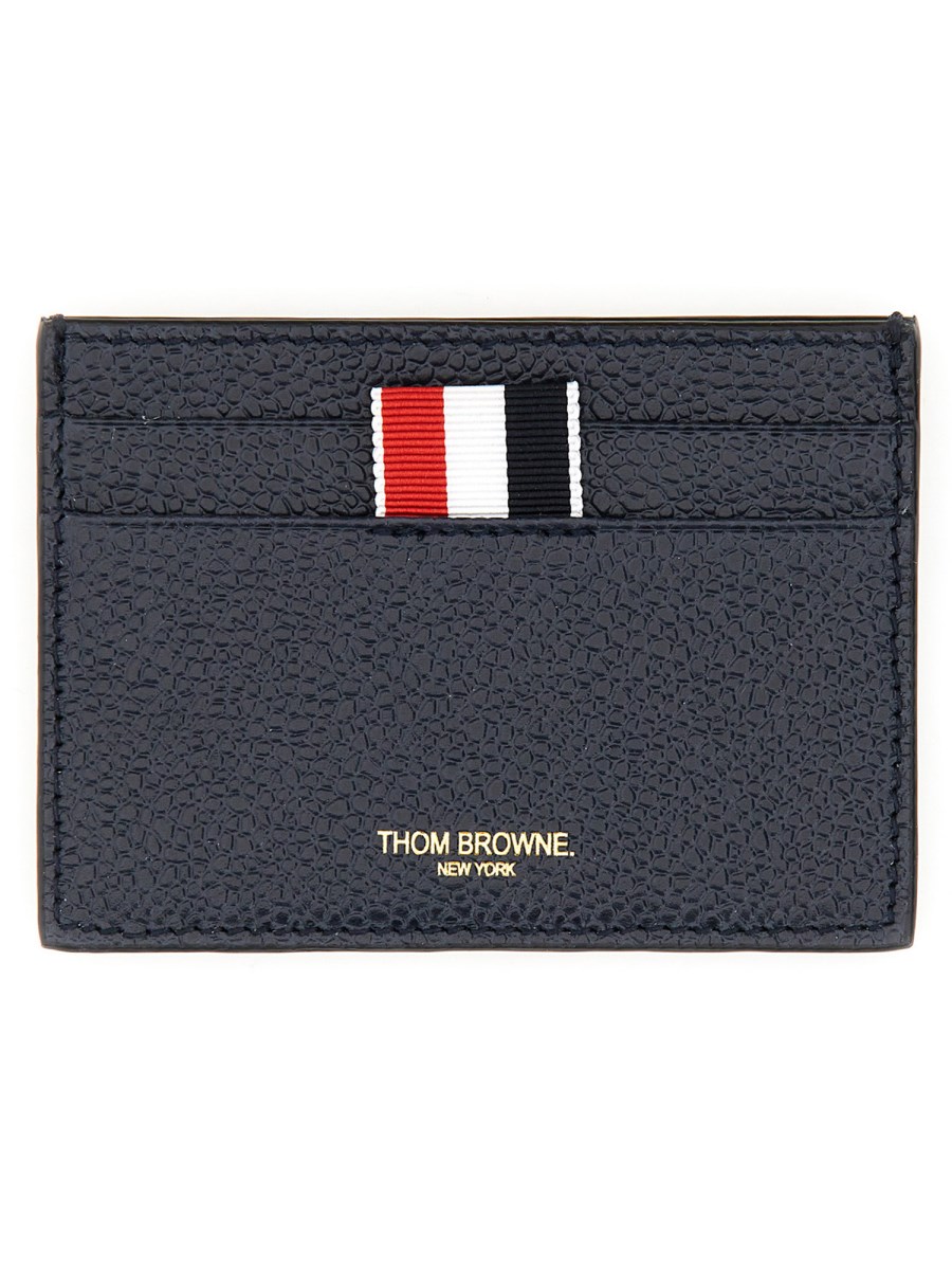 THOM BROWNE PORTACARTE 4BAR IN PELLE