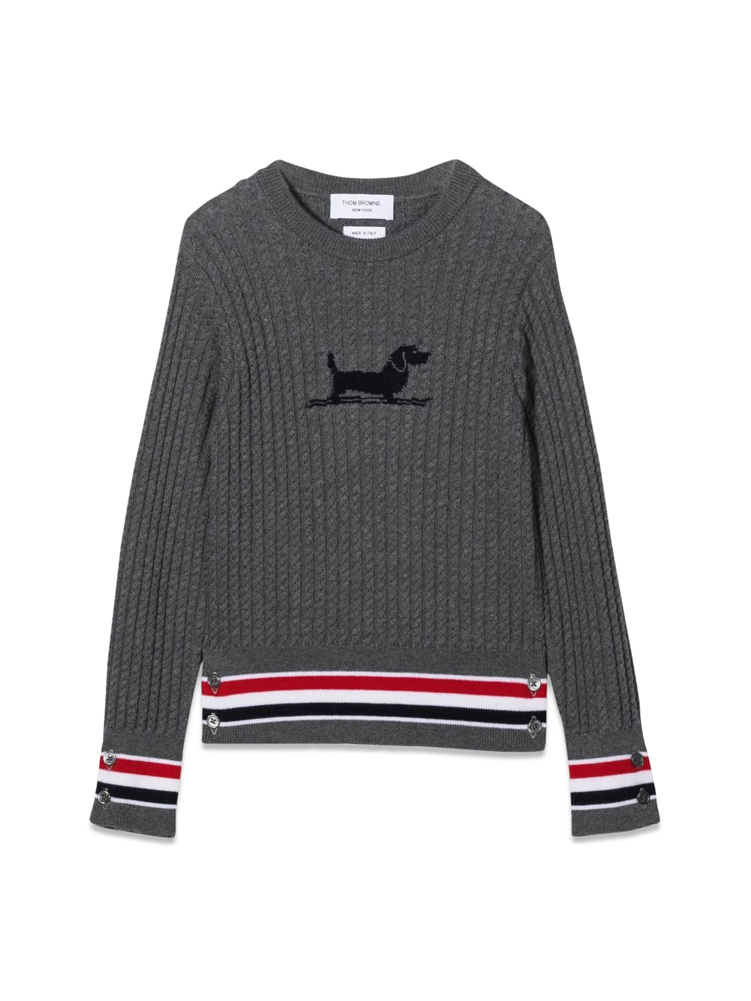 thom browne baby cable crewneck pullover