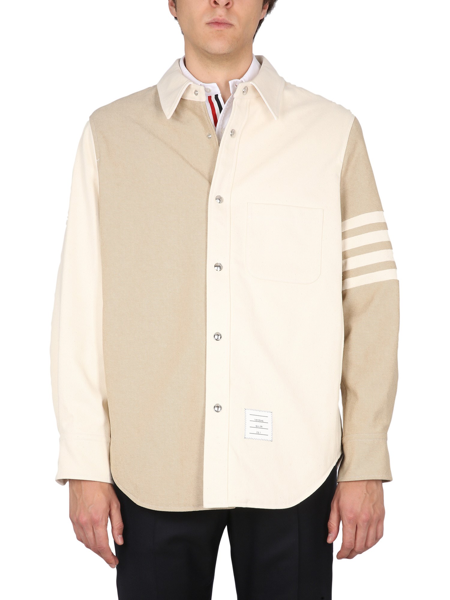 Thom Browne Men's Denim Jacket | Size 3 | Mjo145f In Brown
