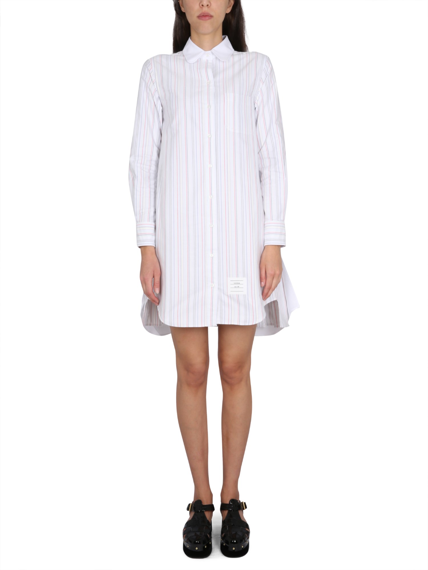 Shop Thom Browne Wool Shirt In Multicolour