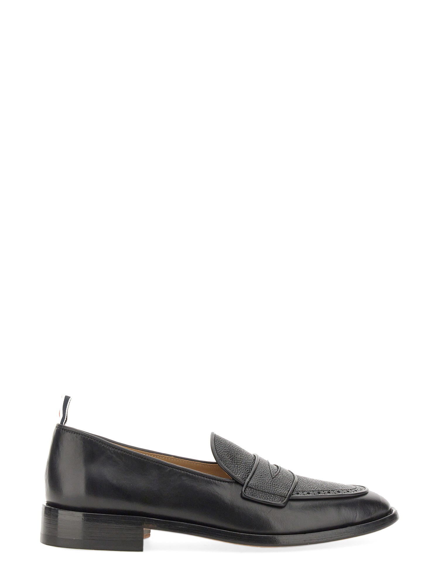 Shop Thom Browne Varsity Penny Loafer In Black