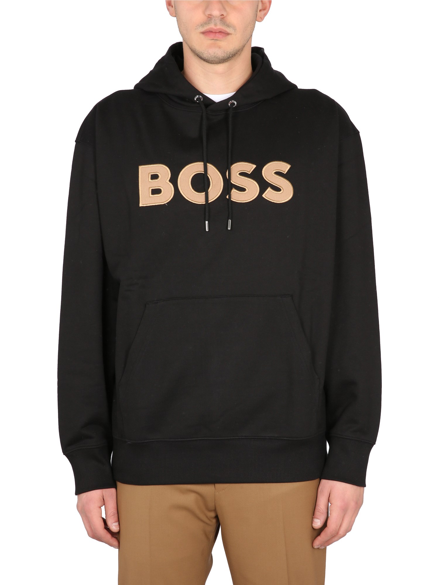 HUGO BOSS SWEATSHIRT WITH LOGO EMBROIDERY