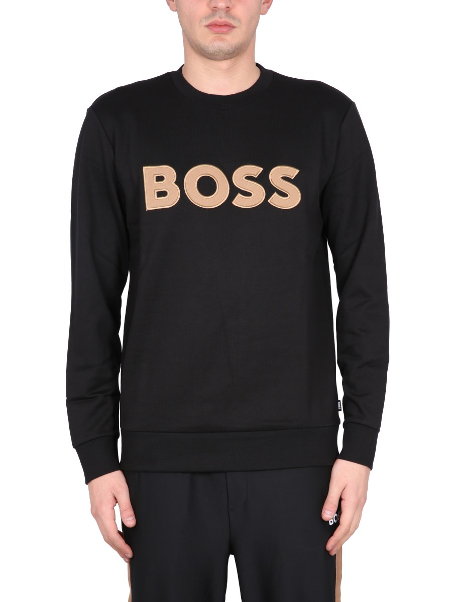 Hugo boss sweatshirt sales gold