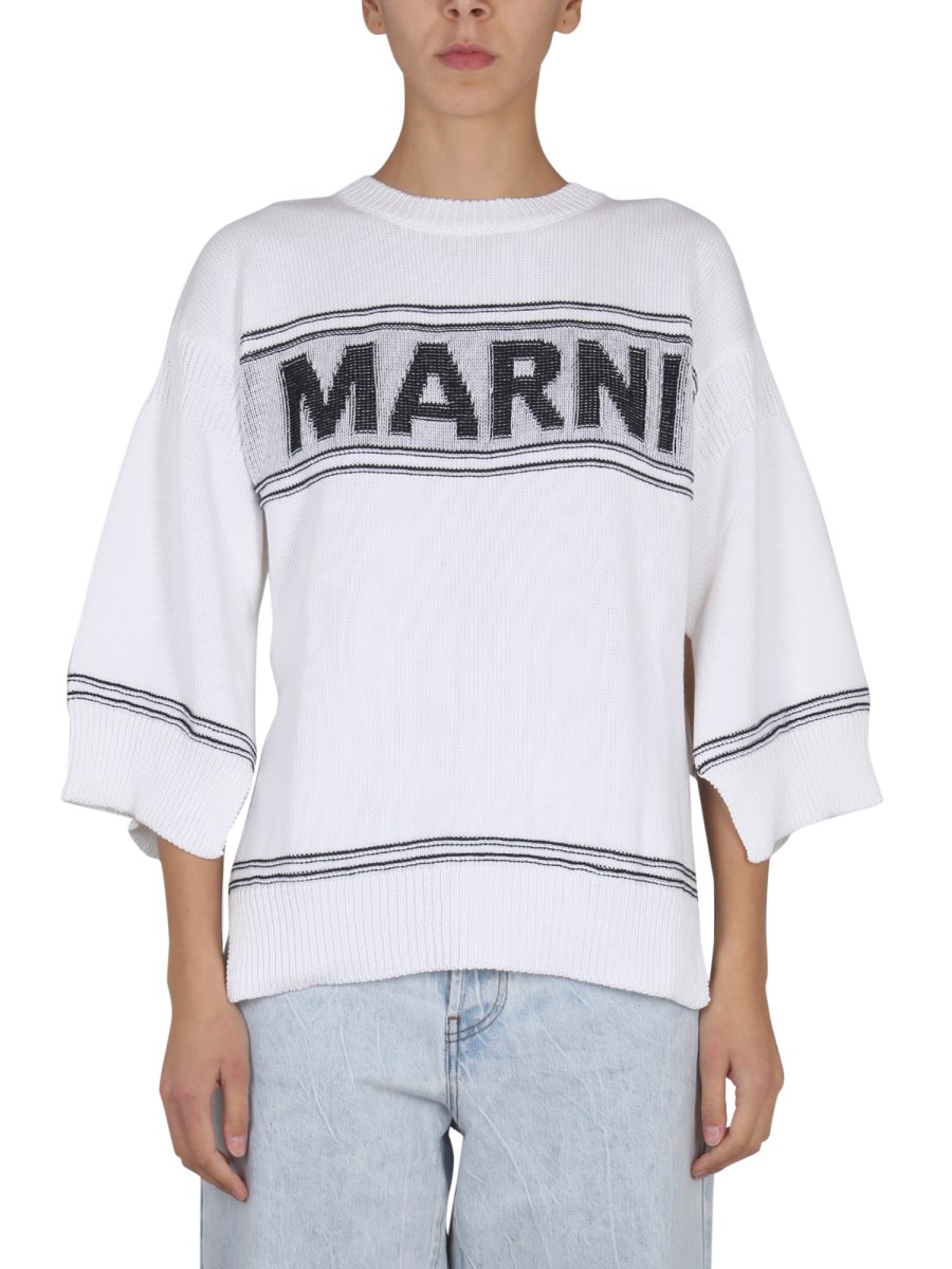 MARNI MAGLIA IN COTONE CON LOGO