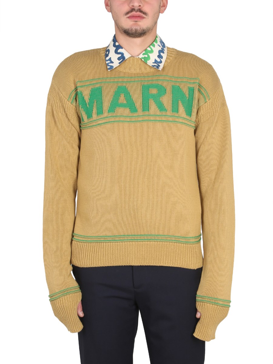 MARNI MAGLIA CON LOGO IN COTONE