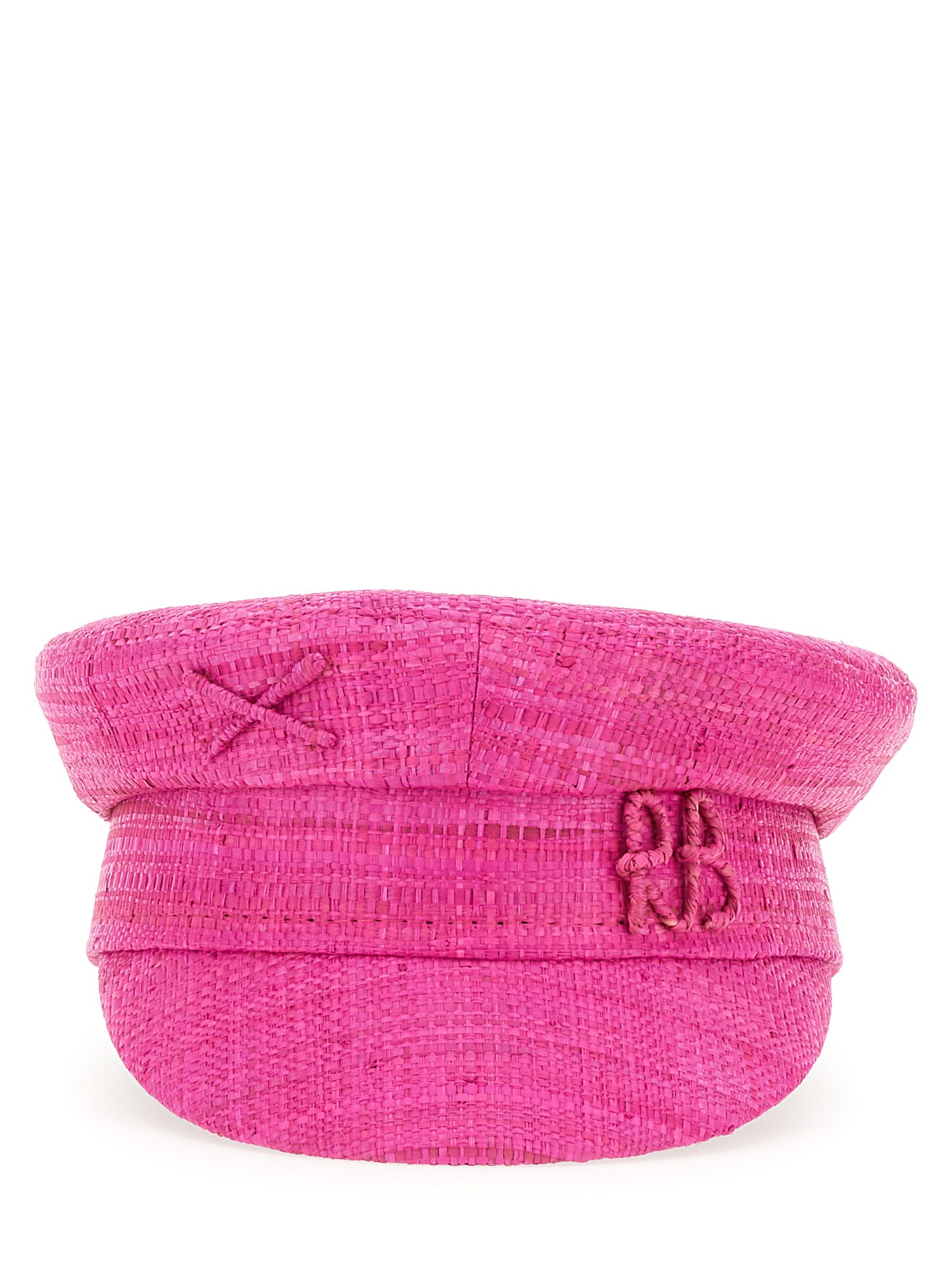 Ruslan Baginskiy Straw Baker-boy Cap In Fuchsia