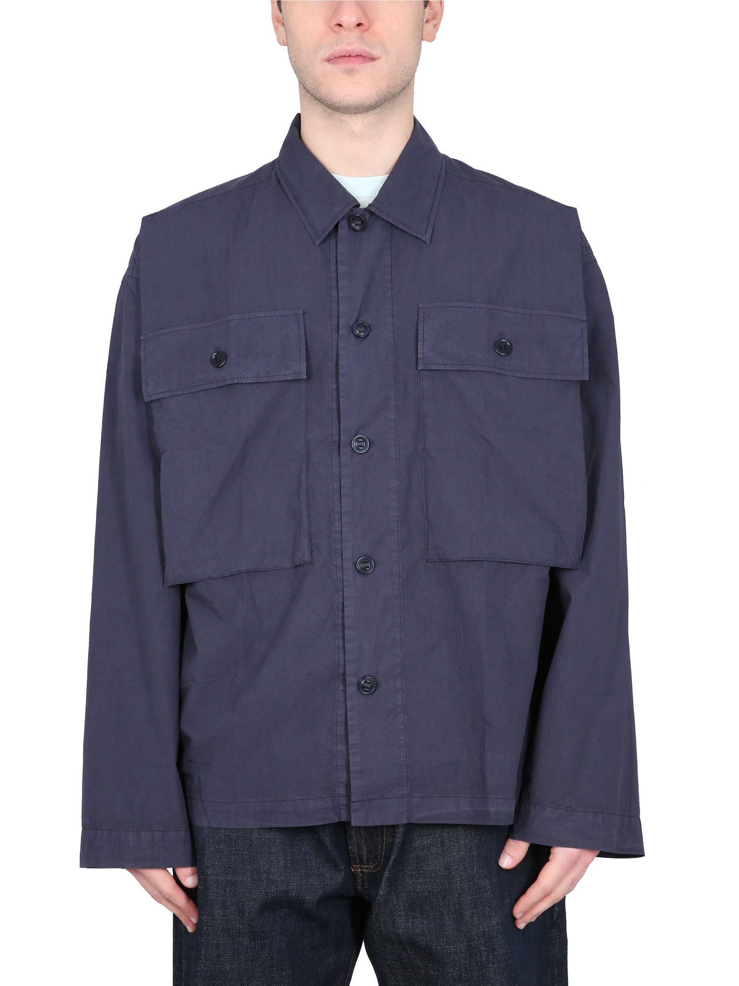 Shop Ymc You Must Create Military Shirt In Blue