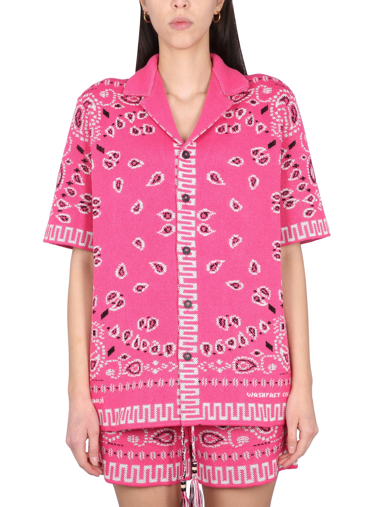 Shop Alanui Bandana Shirt In Pink