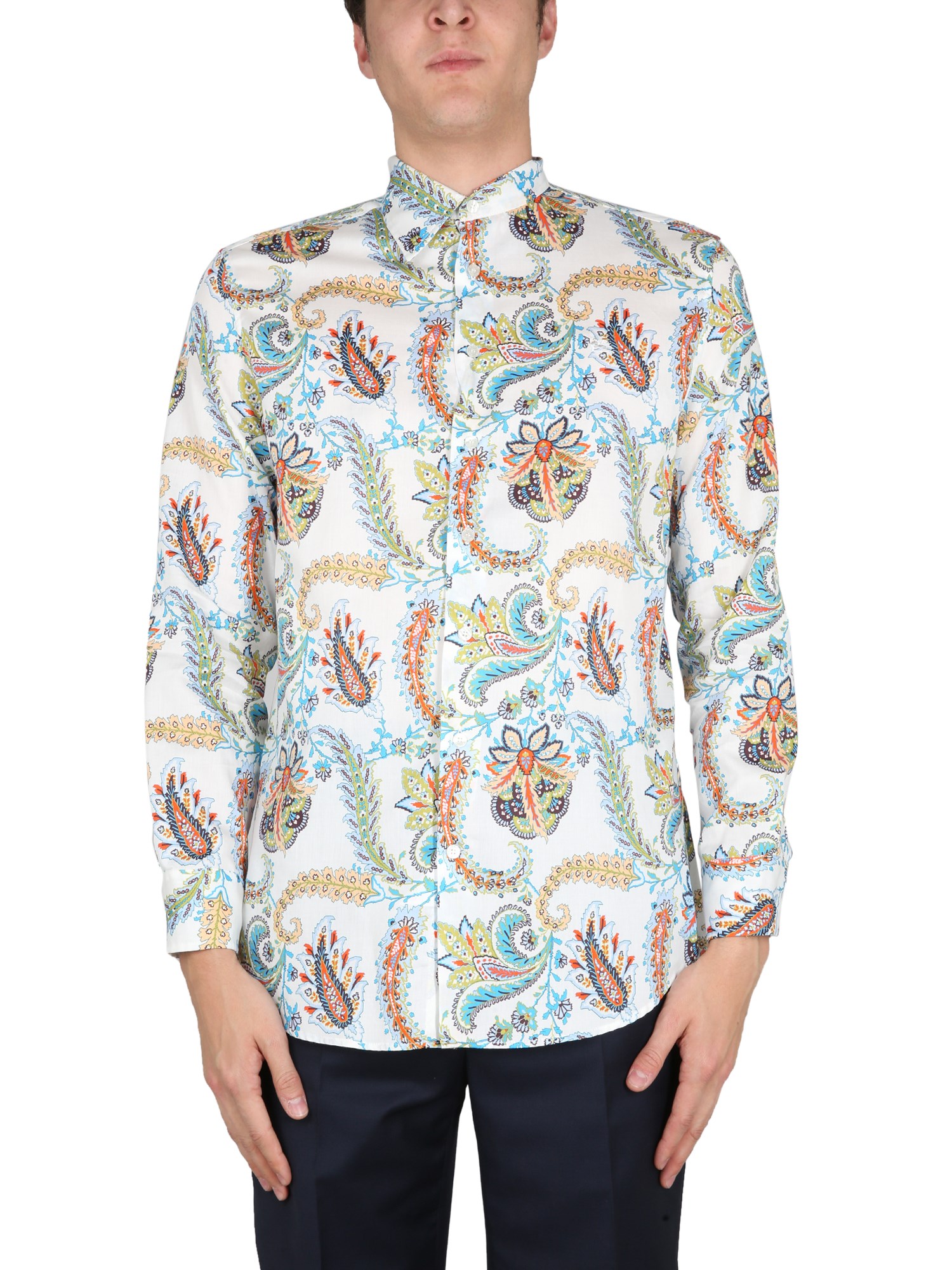 etro floral paisley shirt