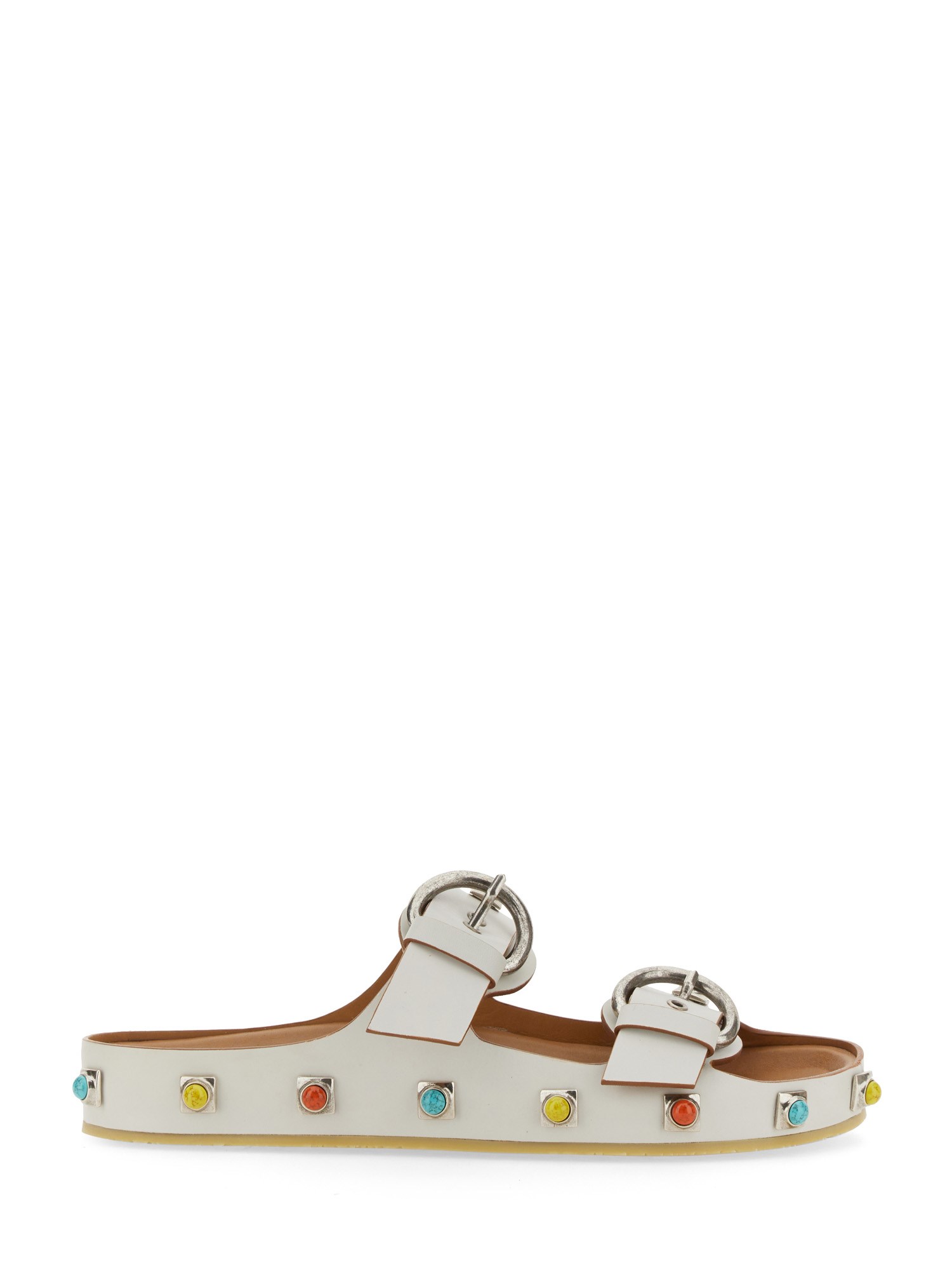 Shop Etro Crown Me Sandal In White