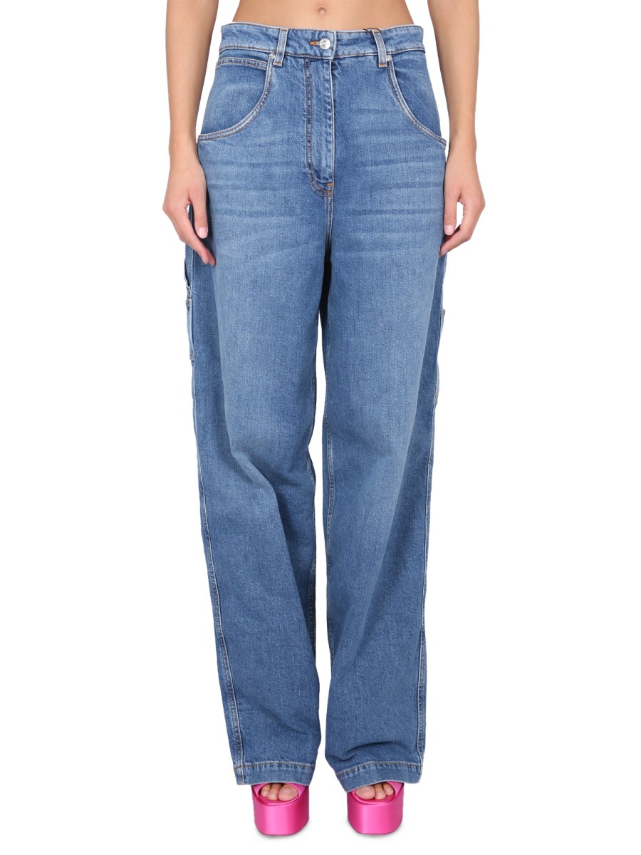 Low-rise cargo jeans in blue - Off White