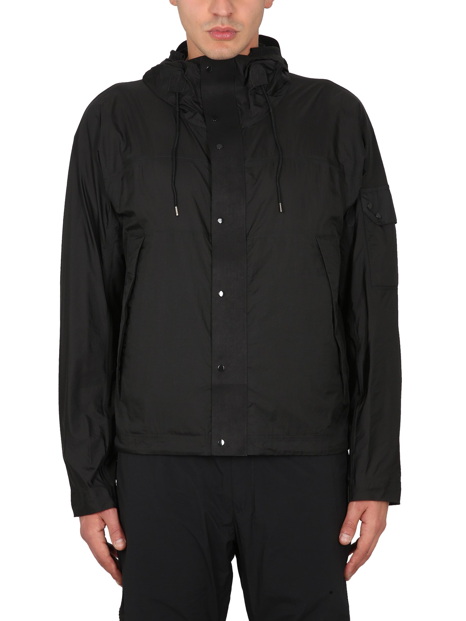Ten C Combo Bonded Anorak Jacket In Black
