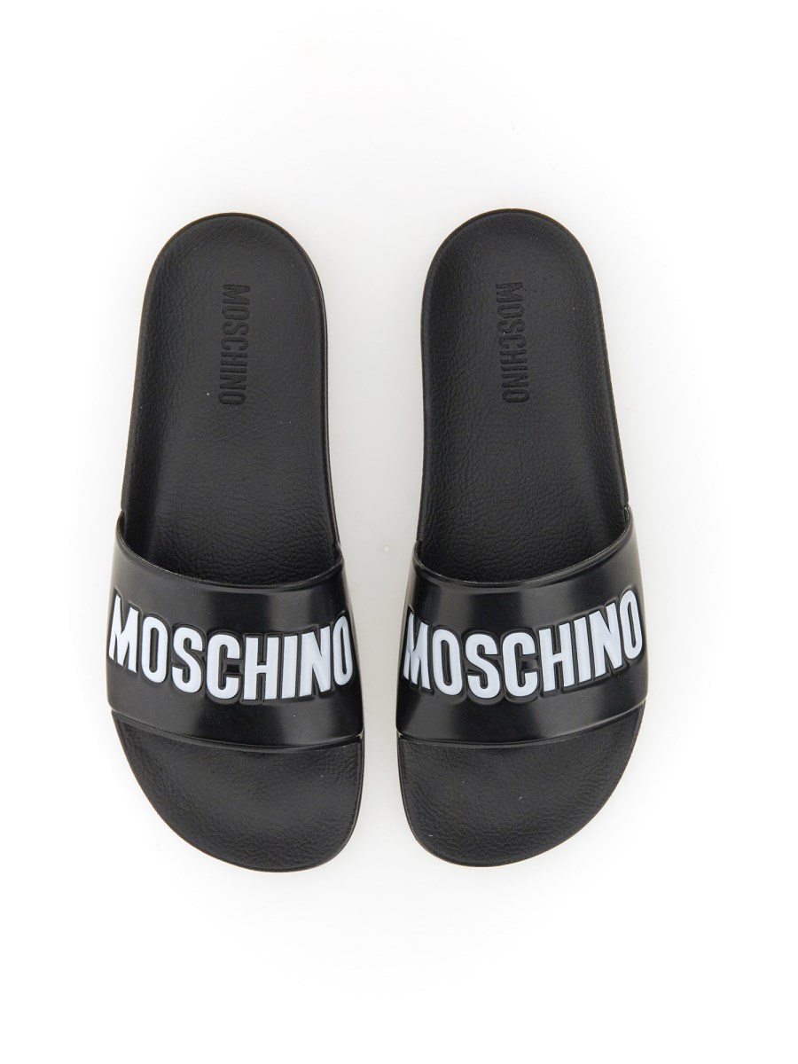 Moschino slides black hot sale