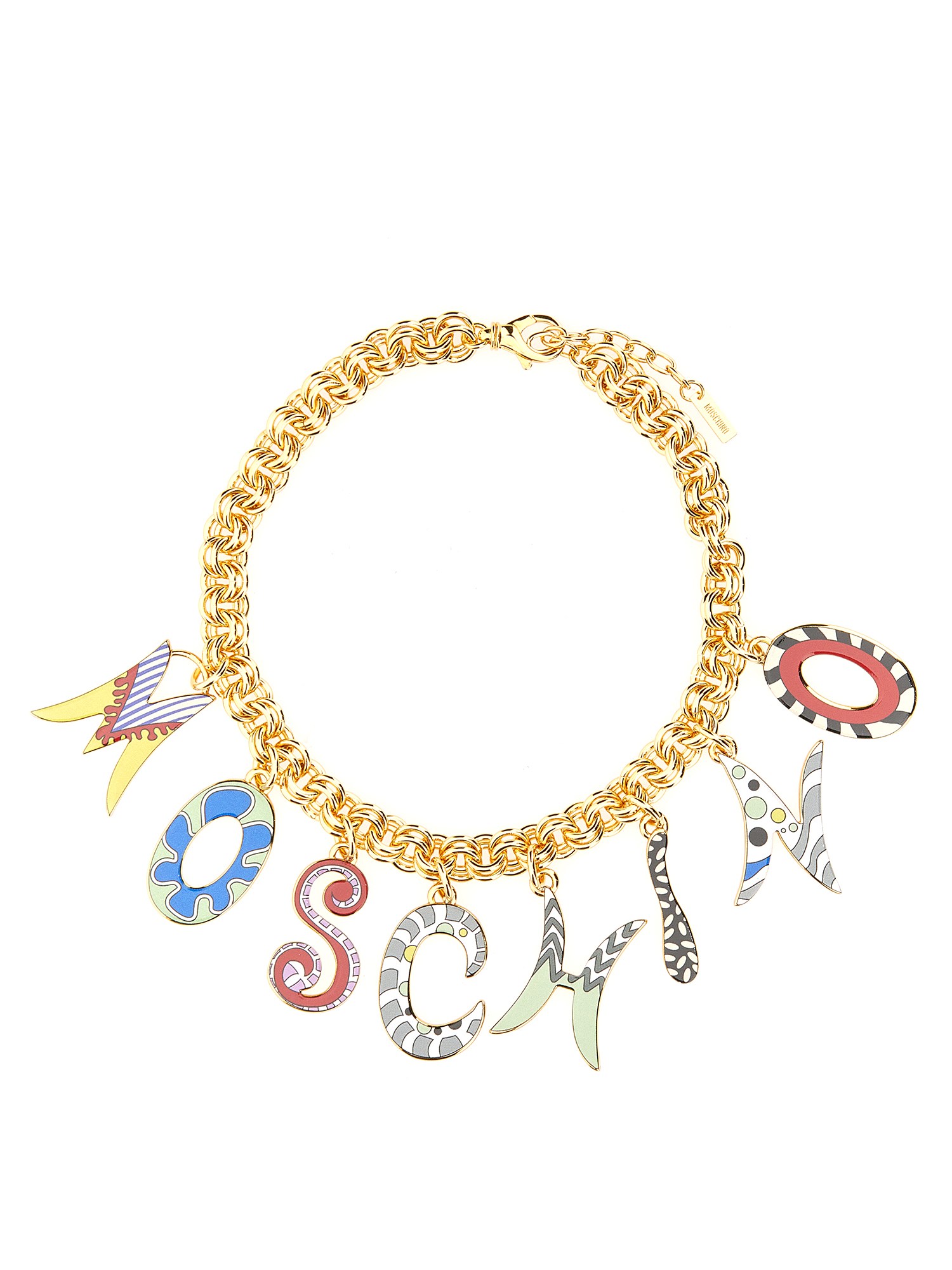 moschino lettering logo necklace