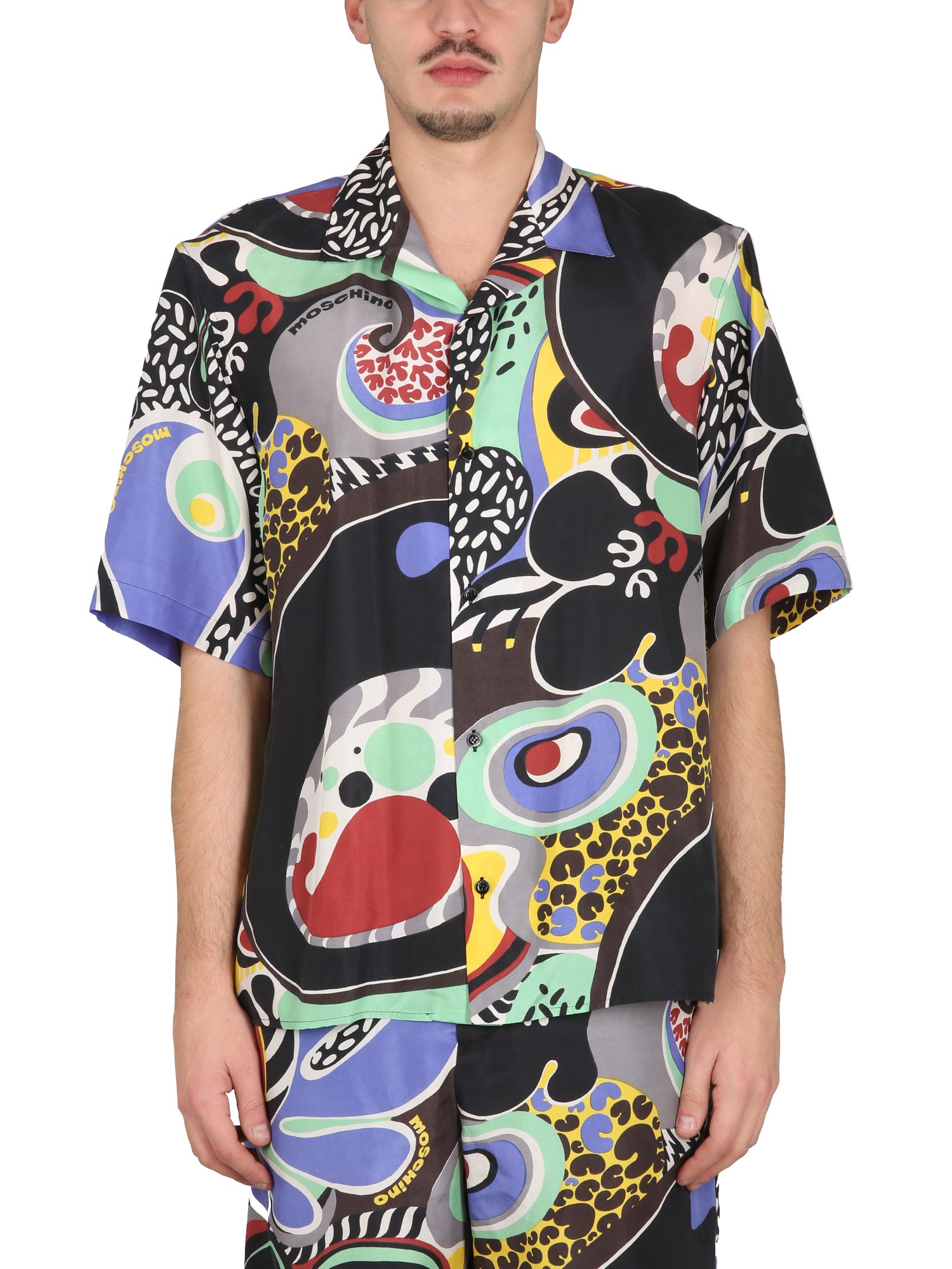 Shop Moschino Psychedelic Print Shirt In Multicolour