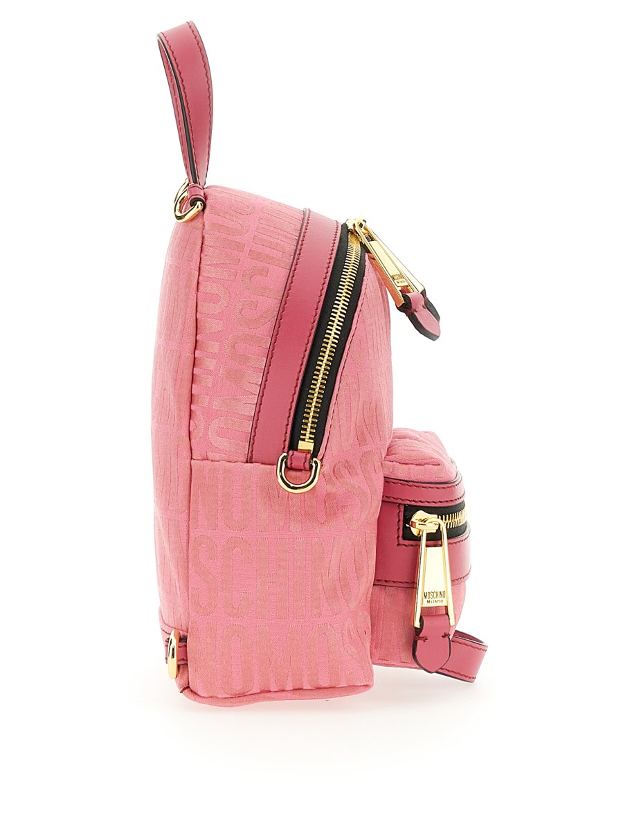 MOSCHINO - MINI BACKPACK WITH MONOGRAM LOGO - Eleonora Bonucci