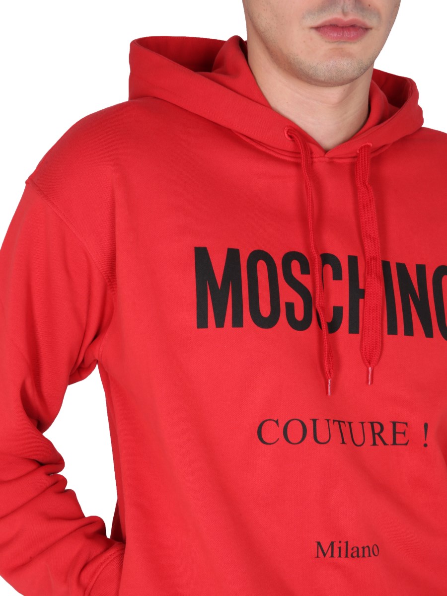 MOSCHINO COTTON SWEATSHIRT WITH LOGO PRINT Eleonora Bonucci