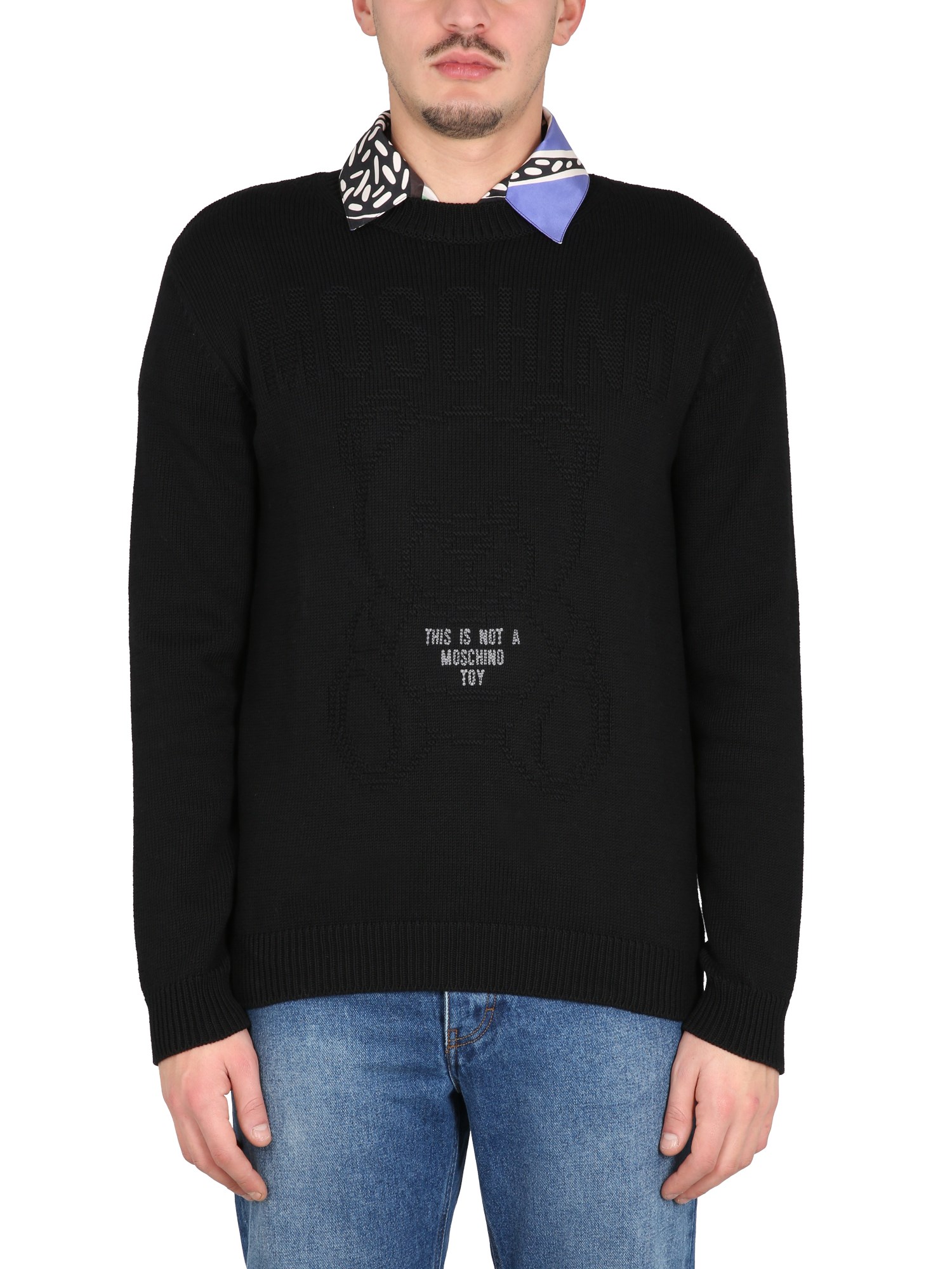 Shop Moschino Teddy Shirt In Black