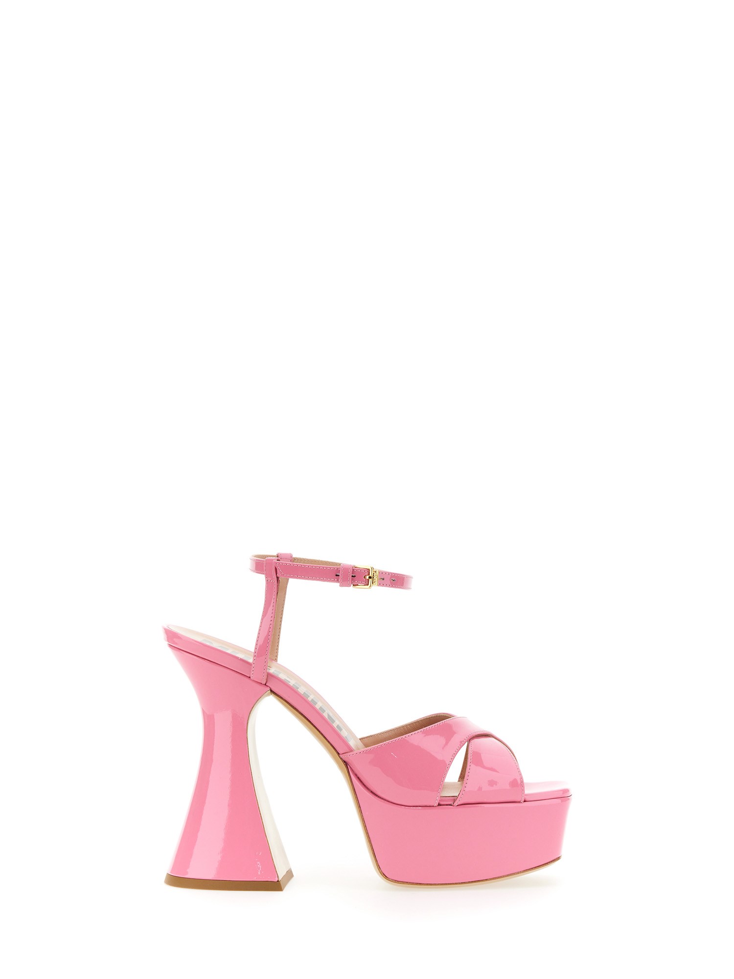 Moschino Chunky Heel Platform Sandals In Pink