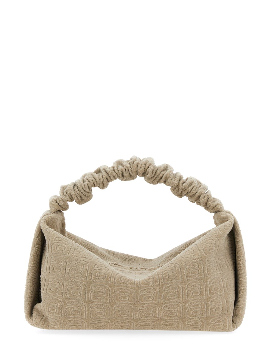 ALEXANDER WANG - MINI VELUR SCRUNCHIE BAG WITH JACQUARD LOGO ...