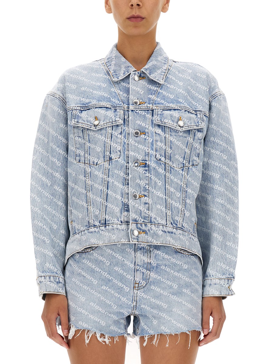 alexander wang white denim jacket - OFF-51% >Free Delivery