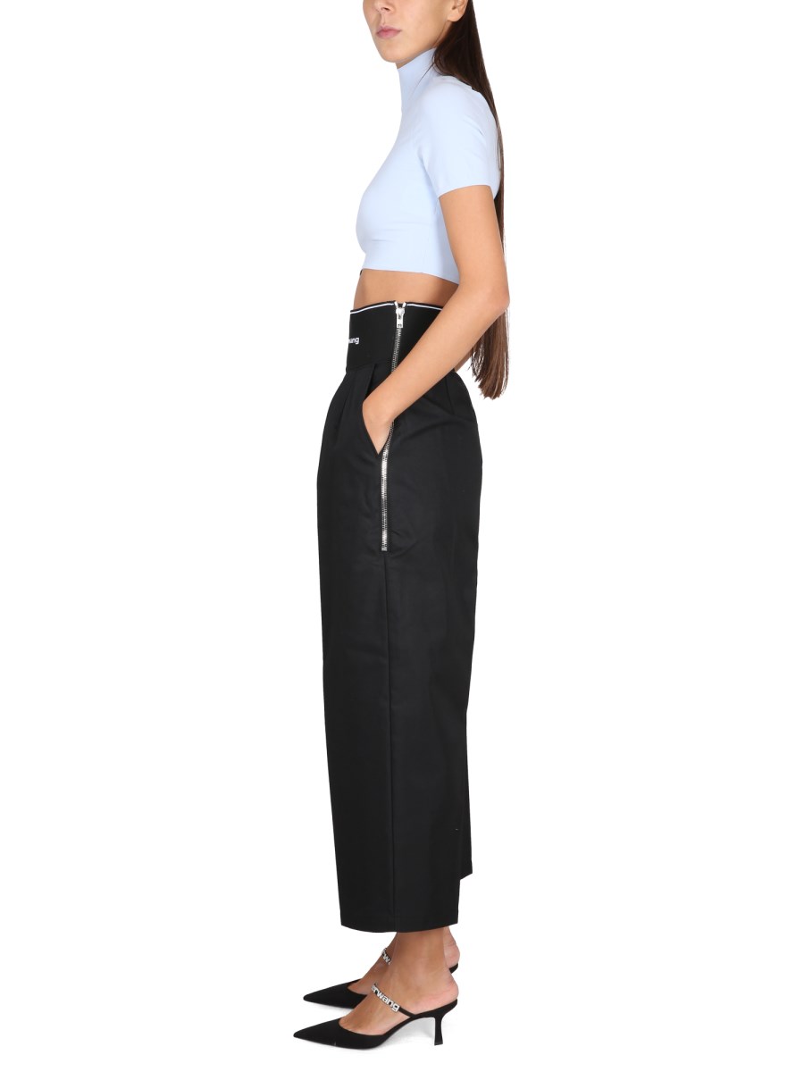 ALEXANDER WANG - TAILORED COTTON TAPERED PANTS - Eleonora ALEXANDER WANG - TAILORED COTTON TAPERED PANTS - Eleonora