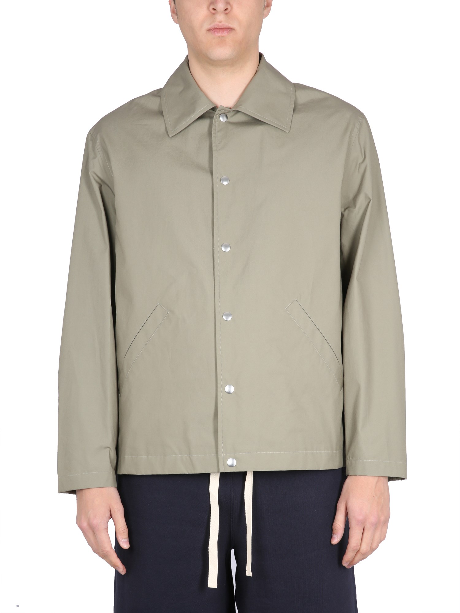 JIL SANDER SHIRT JACKET WITH LOGO