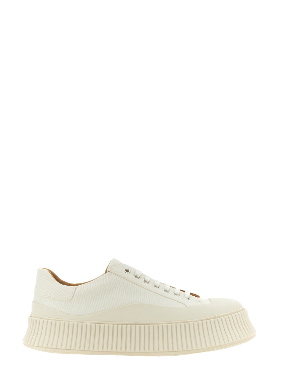 JIL SANDER SNEAKER PLATFORM IN PELLE