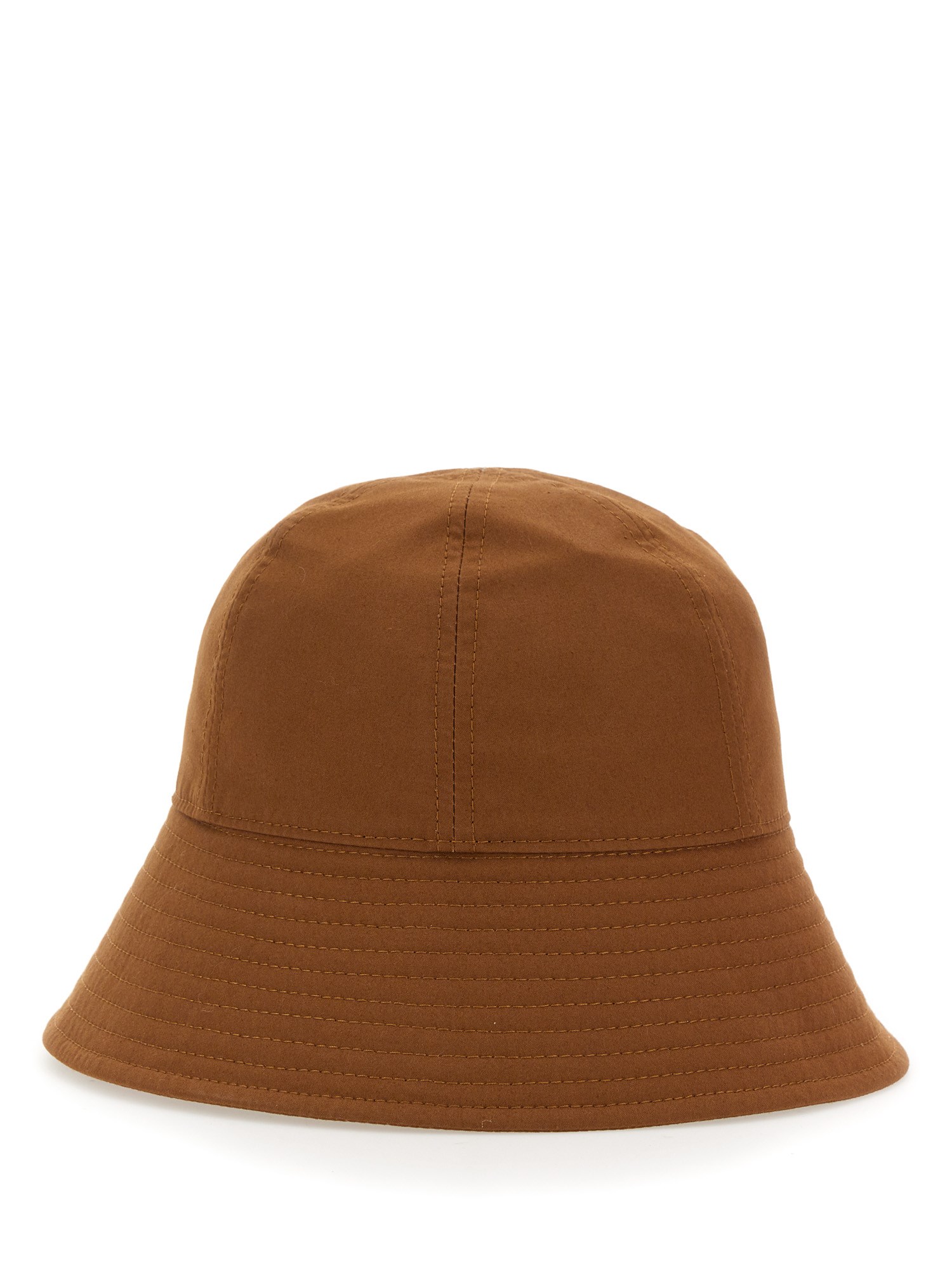 Shop Jil Sander Cotton Bucket Hat In Brown