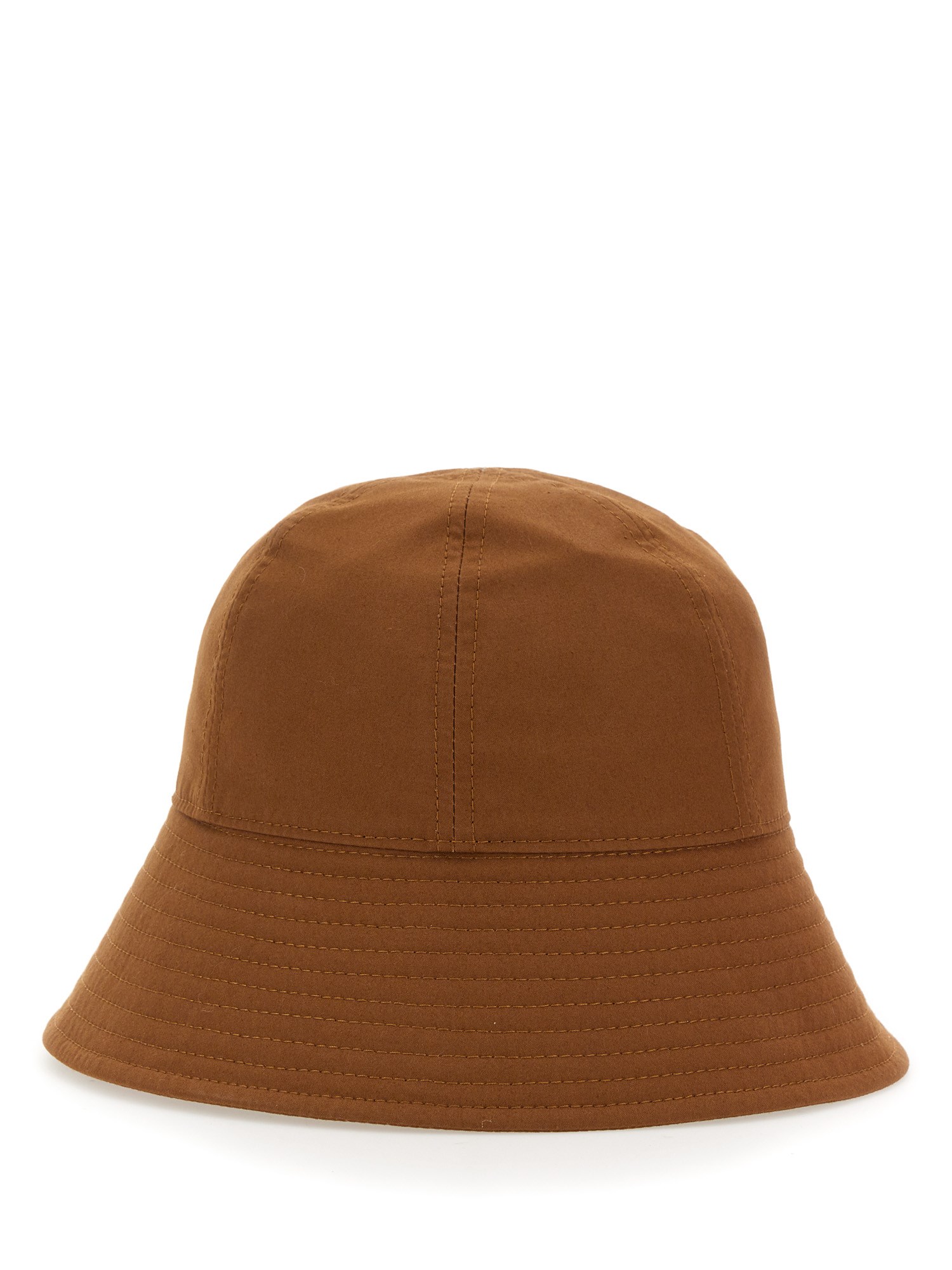 Jil Sander Cotton Bucket Hat In Brown