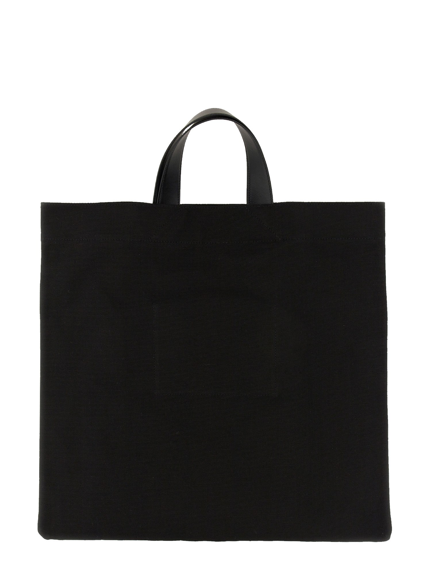 Jil Sander Men's Square Shopper Lg Bag In Black