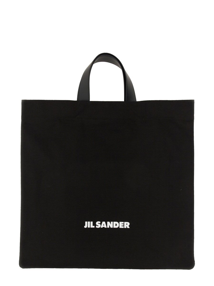 JIL SANDER BORSA TOTE MEDIA CON LOGO