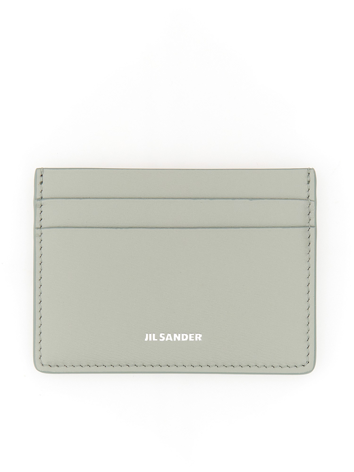 Jil Sander Leather Card Holder In Green
