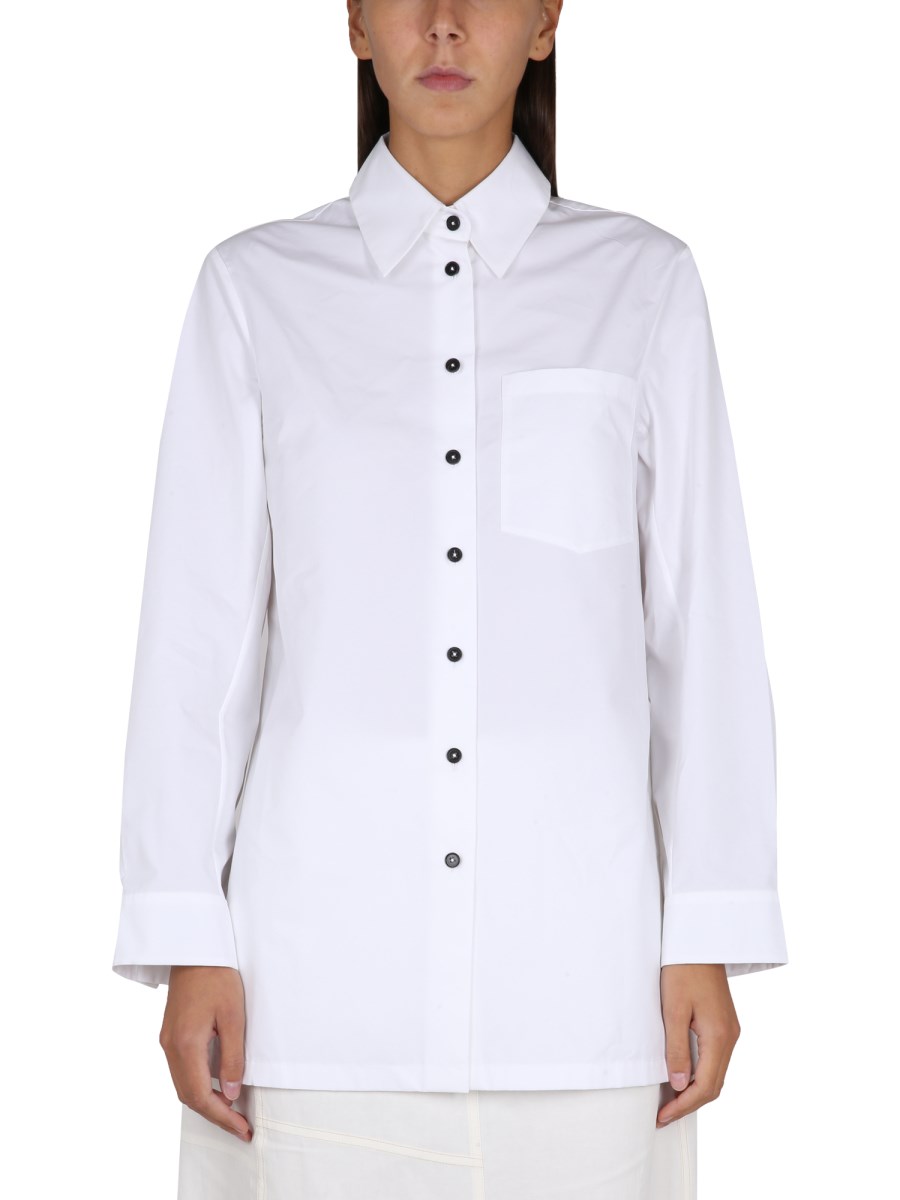 JIL SANDER CAMICIA IN POPELINE DI COTONE