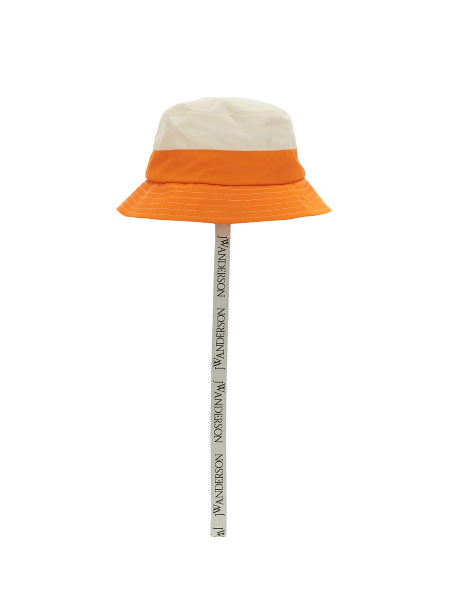 JW ANDERSON - ASYMMETRICAL BUCKET HAT WITH LACES - Eleonora JW ANDERSON - ASYMMETRICAL BUCKET HAT WITH LACES - Eleonora
